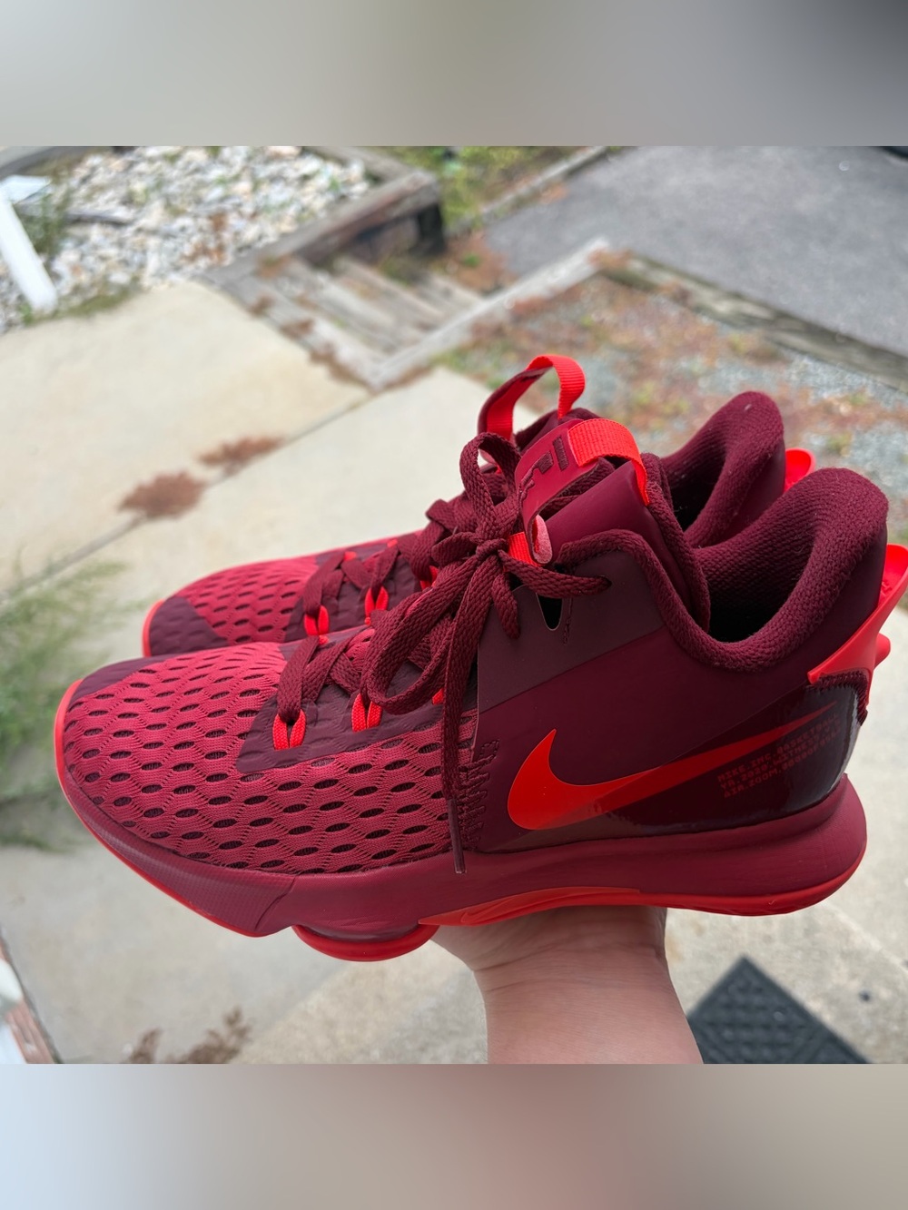 Nike Kids' Red and Maroon Lightweight Athletic Sneakers